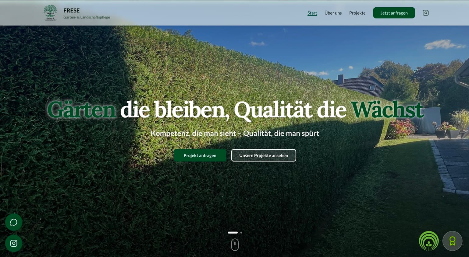 Gartenpflege Frese - Desktop View